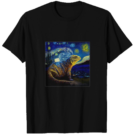 Komodo Pet Surrealism Starry Night Komodo T-Shirts
