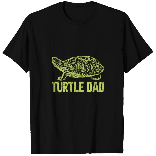 Turtle Pet Mens Turtle Dad Box Turtle Daddy Tortoise Lover Fathers Day T-Shirts