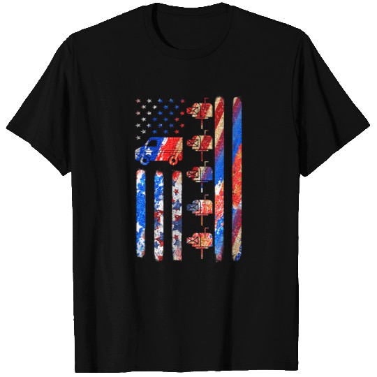 Postal Worker Job Happy 4th Of July Patriotic Postal Worker American Flag 1 T-Shirts