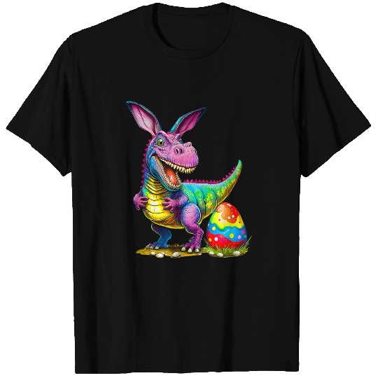 Dinosaur Pet T rexs Dino Bunny Dinosaurs Hunt Eggs Happy Easter Outfit Boy 1 T-Shirts