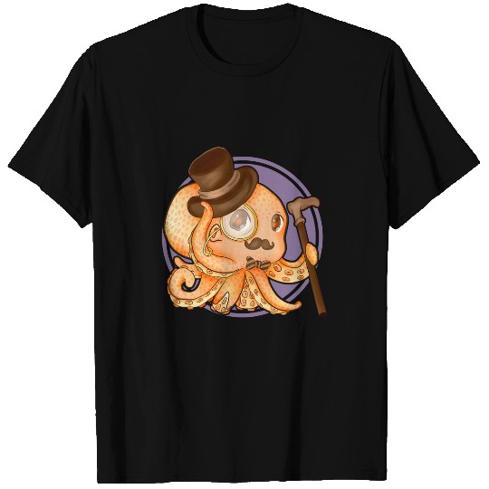 Octopus Pet Chibi Kawaii Cute Fancy Octopus Japanese Anime Octopus 020 T-Shirts