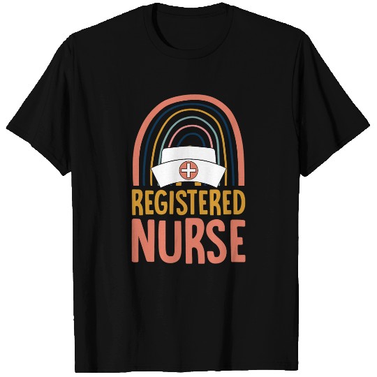 nurses Job Registered nurses Boho Style Bohemian Rainbow T-Shirts