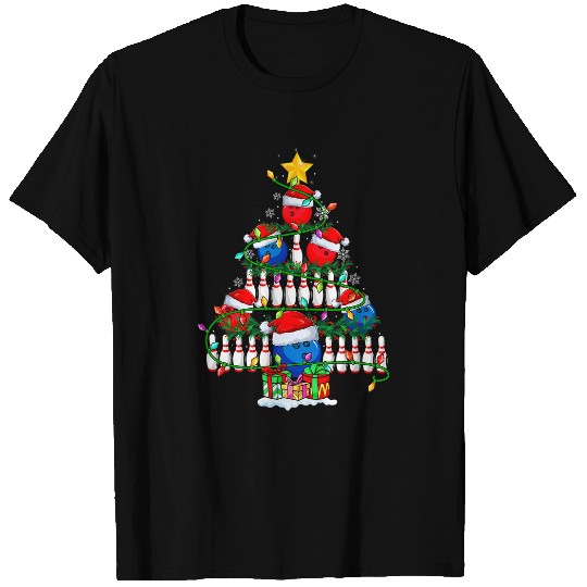 Sport Bowling xmass Tree Lights Sport Christmas Pajama T-Shirts