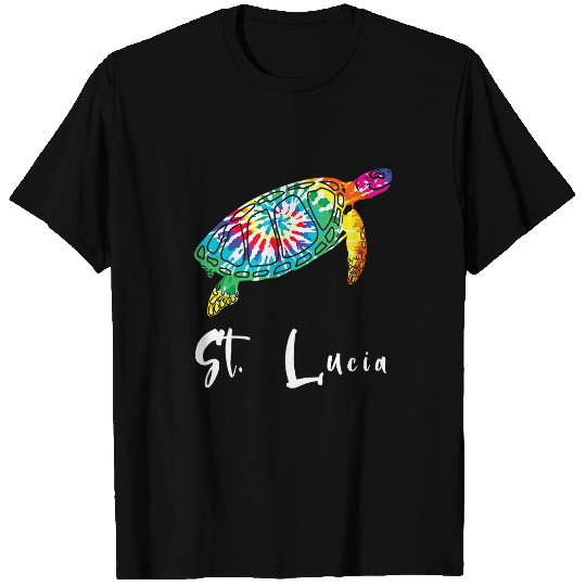 Turtle Pet St Lucia Island Tie Dye Sea Turtle Caribbean Sea St Lucia T-Shirts