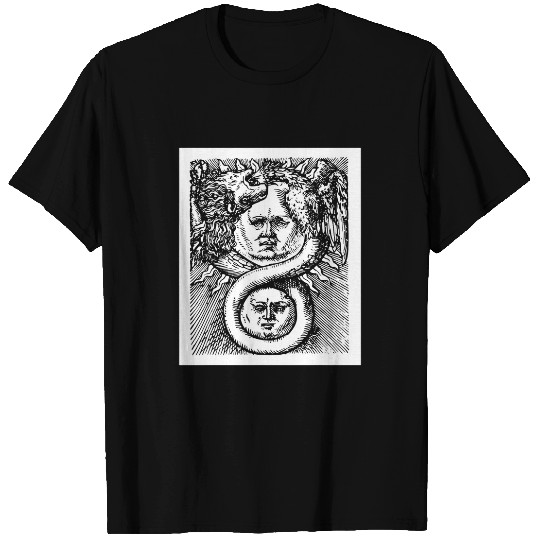 Dragon Pet Alchemicals Sun Moon Medieval Dragon Occult Symbol T-Shirts