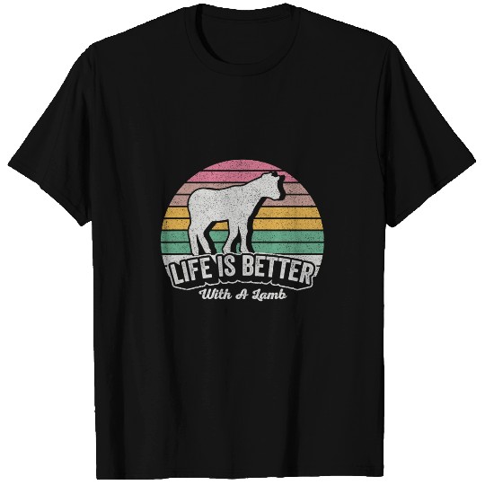 Sheep Pet Funny Lamb Vintage Retro Life Is Better With A Lamb Farmer 7 T-Shirts