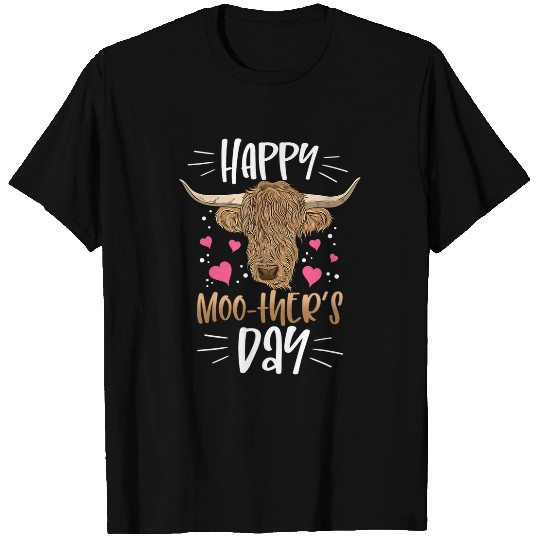 Cow Pet Happy Mothers Day Scottish Highland Cow Lover 328 T-Shirts