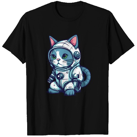 Astronaut Job 2Space Planets Galaxy Astronaut Cat T-Shirts