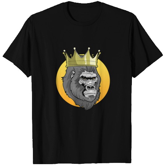 Gorilla Pet With Crown Monkey Ape T-Shirts