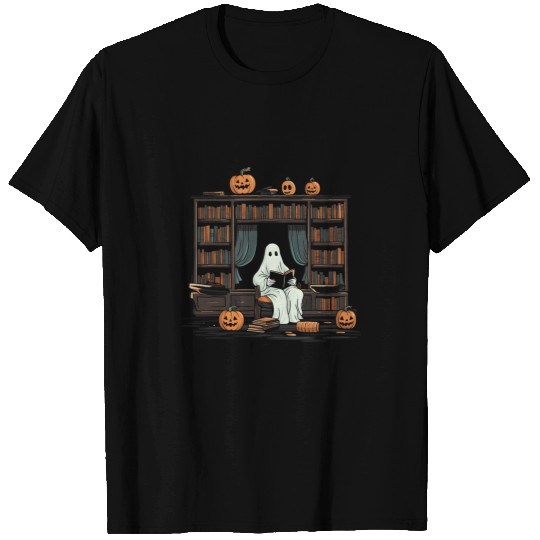Book Fun ghosts Reading Book Club Halloween Outfit Librarian Teachers T-Shirts