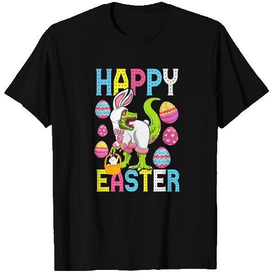 Dinosaur Pet Happy Easter Day Dinosaur Bunny T rexs Boys Girls Kids T-Shirts