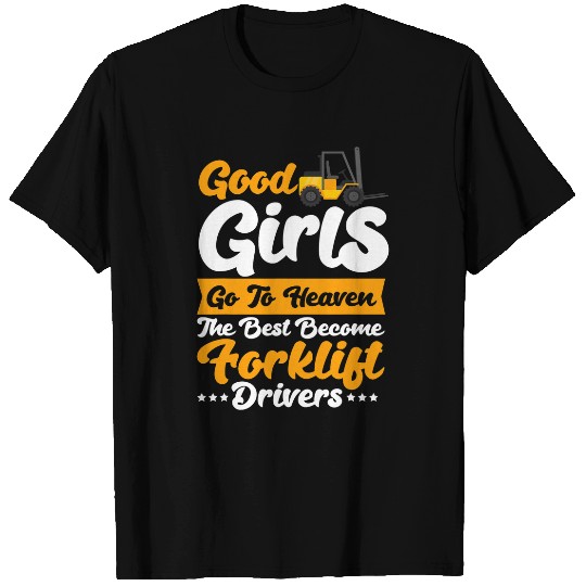 Forklift Fun Female Forklift Driver Warehouse Worker Forklift Operator T-Shirts