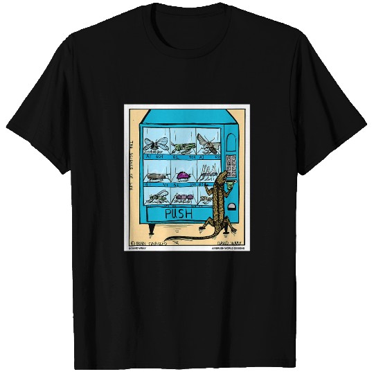 Komodo Pet Using Insect Vending Machine Funny Reptile T-Shirts