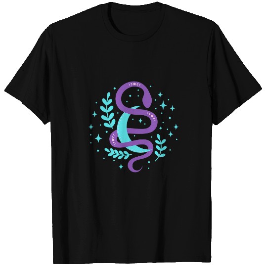 Snake Pet and Moon Reptile and Hiking Animal New Age T-Shirts