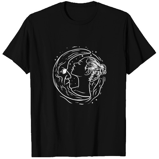 Astronaut Job Quarter Moon Gothic Crescent Lunar Phase Space Astronomer43 T-Shirts