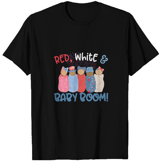 nurses Job Red White Baby Boom Funny 4th Of July nurses Women Men Kid T-Shirts