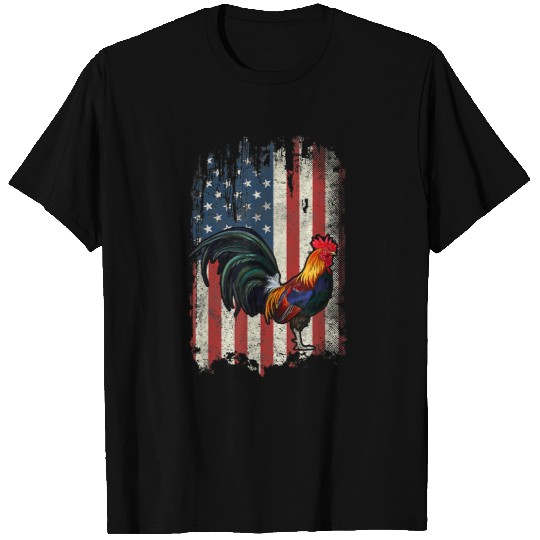 Chicken Pet American Flag Cock Fighting rooster T-Shirts