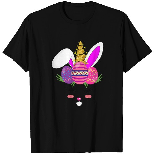 Unicorn Pet Bunny Easter Eggs Cute Unicorn Girls Easter T-Shirts