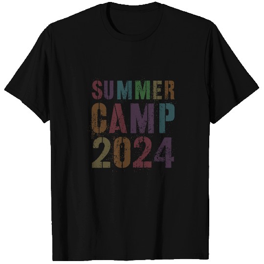 SUMMER CAMP 2024 Camping Counselor Campfire Squad Vintage T-Shirts