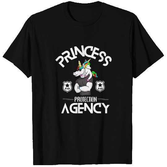 Unicorn Pet Princess Protection Agency Unicorn Dad and Daughter T-Shirts