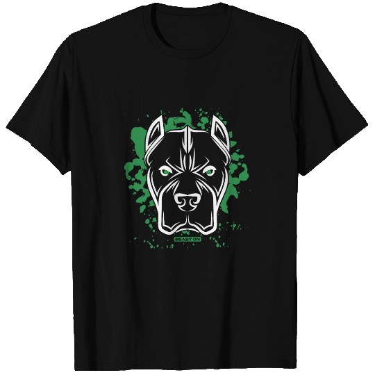Gym Bulldog Head Green Cool Fitness Workout Gym Training T-Shirts