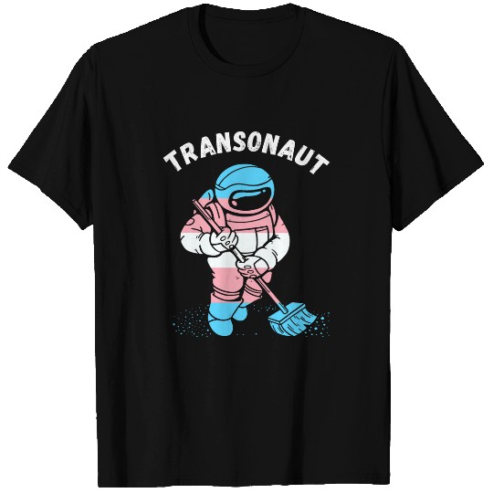 Astronaut Job Transgender Astronaut Cleaner Transgender Pride LGBTQ T-Shirts
