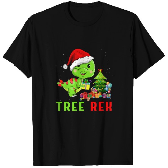 Dinosaur Pet Christmas Tree rexs Boys Men Funny Christmas Pajama T-Shirts