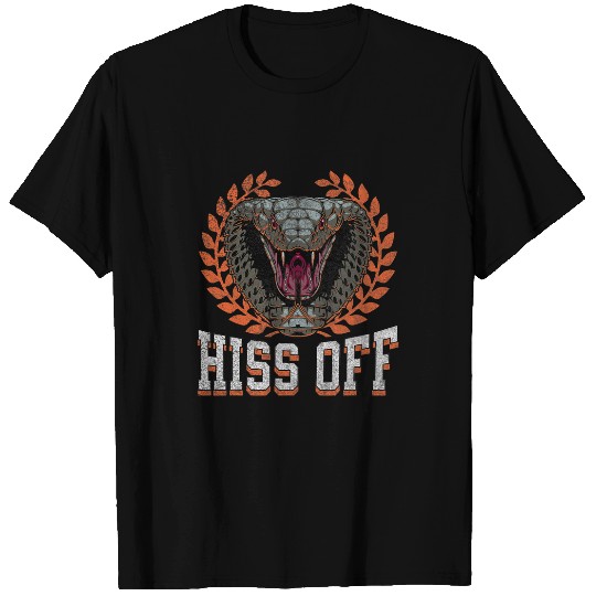 Snake Pet Funny King Cobra Hiss Off Snake Lover Grunge T-Shirts