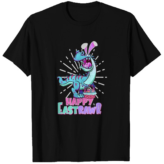 Dinosaur Pet Happy Eastrawr Funny Easter TRex Bunny Dino Kids Boy Girl T-Shirts