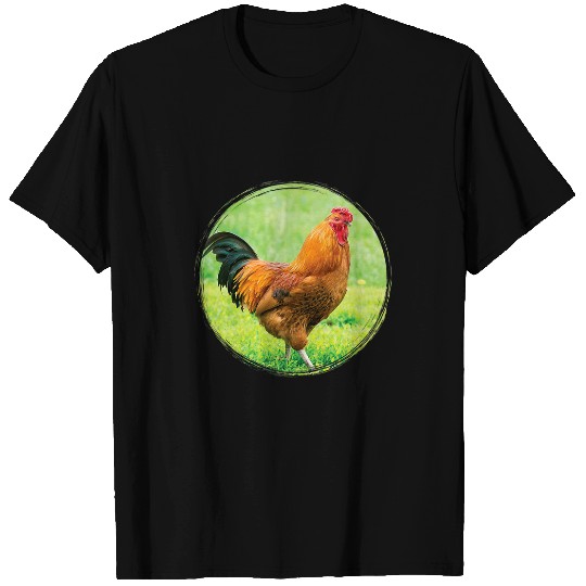Chicken Pet Rooster on the Grass T-Shirts