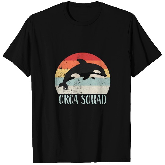 Whale Pet Orca Squad Killer Whale Sea Animal Wildlife Vintage Retro T-Shirts