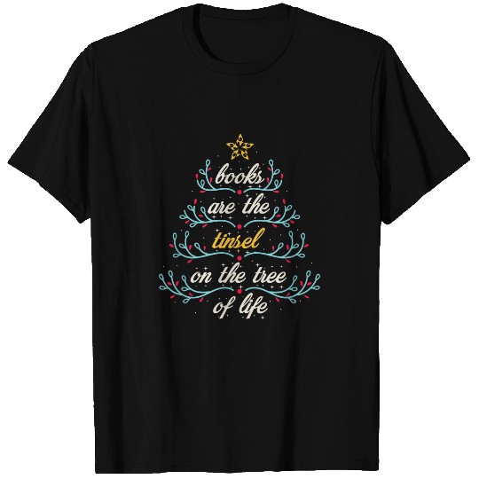 Book Fun Christmas Books Are The Tinsel Tree Of Life T-Shirts