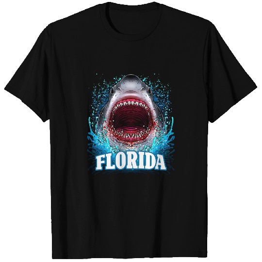 Shark Pet Great White Shark Florida Vacation Travel Group Beach Trip T-Shirts