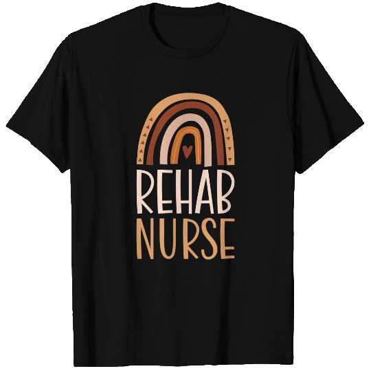 nurses Job Rehab nurses Nursing School Trendy Bohemian Rainbow Boho T-Shirts