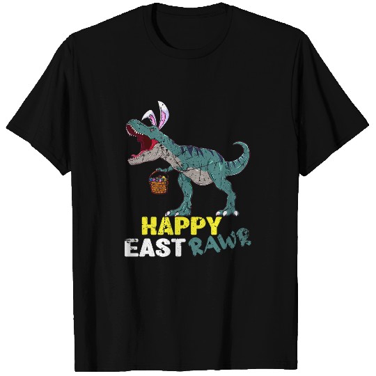 Dinosaur Pet happy eastrawr easter trex bunny dino kids boy girl T-Shirts