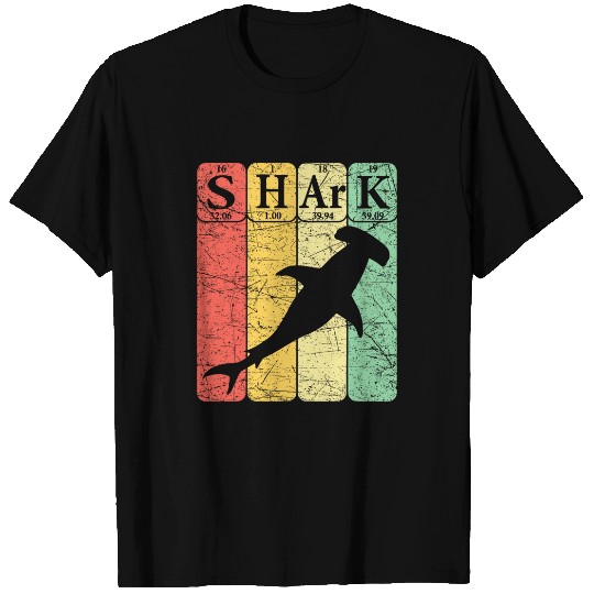 Shark Pet Hammerhead Shark Periodic Table Elements Retro Shark 1 T-Shirts