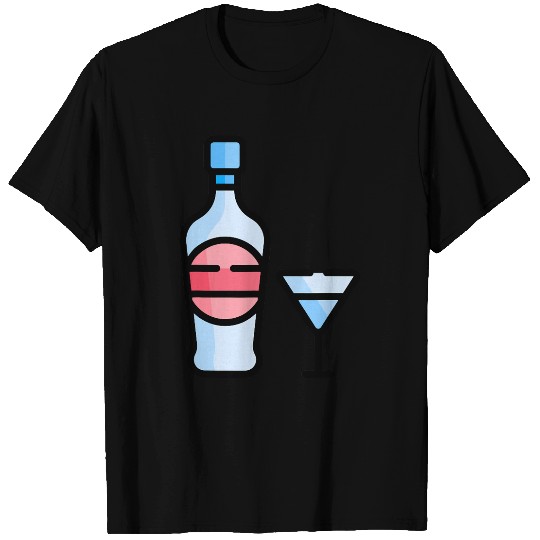 Martini Glass Green Olive Bartender Vodka Gin Cocktail Drink T-Shirts