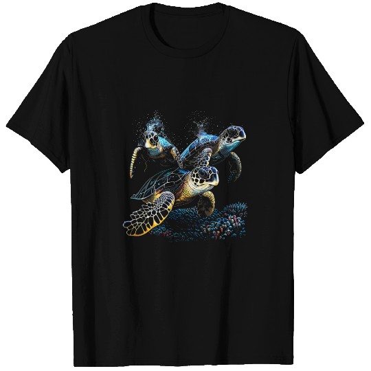 Turtle Pet Tortoise Waterturtle Ocean Natural Environment 6 T-Shirts