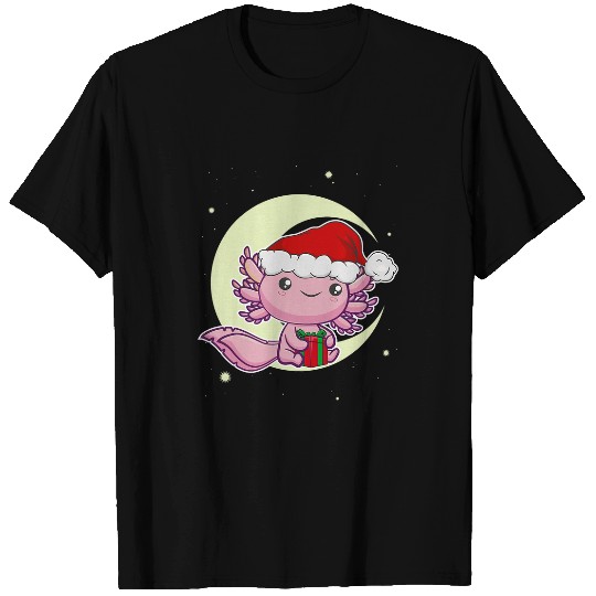 Axolotls Pet Pink Axolotls Kawaii White Christmas Eve Mexican Salamander T-Shirts