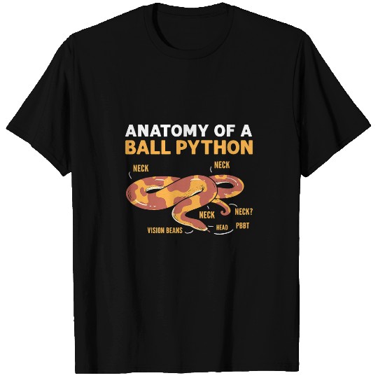 Python Pet Anatomy Of A Ball Python Banana Ball Python T-Shirts