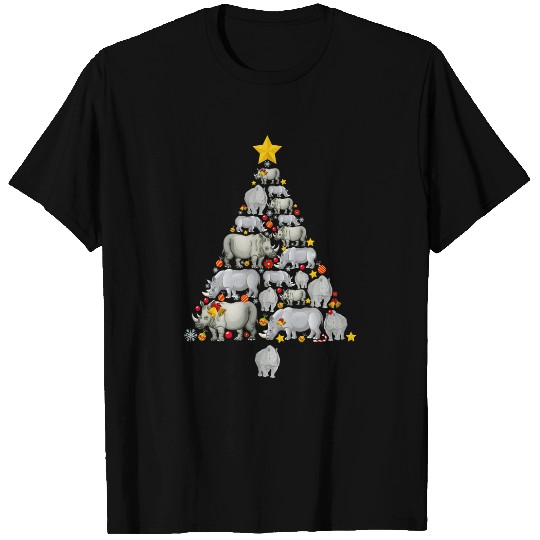 Rhino Pet Christmas Tree Safari Jungle xmass Women Men Kids 9 T-Shirts