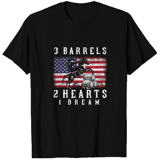 Horse Pet 3 Barrels 2 Hearts 1 Dream Horse Barrel Racing 8 T-Shirts