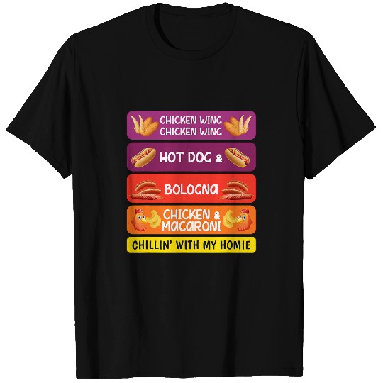 Chicken Pet Cooked Chicken Wing Chicken Wing Hot Dog Bologna Macaroni 9 816 T-Shirts
