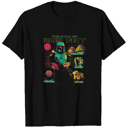 Book Fun Star Wars The Book Of Boba Fett Retro Character Panels T-Shirts
