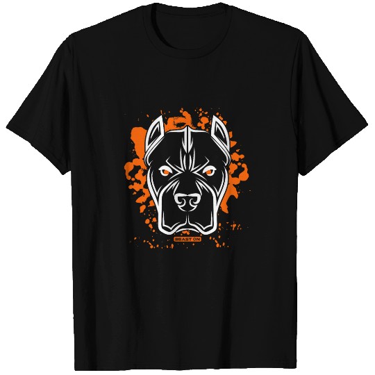 Gym Bulldog Head Orange Cool Fitness Workout Gym Training T-Shirts