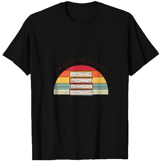 Book Fun Im With The Banned Books Week Librarian Retro Book T-Shirts