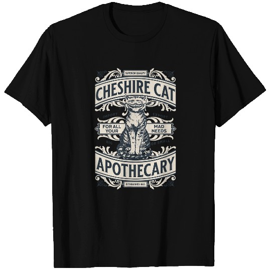 Book Fun Cheshire Cat Alice in Wonderland vintages Book Design T-Shirts