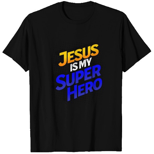 Book Fun Jesus Is My Superhero Comic Book Christian T-Shirts