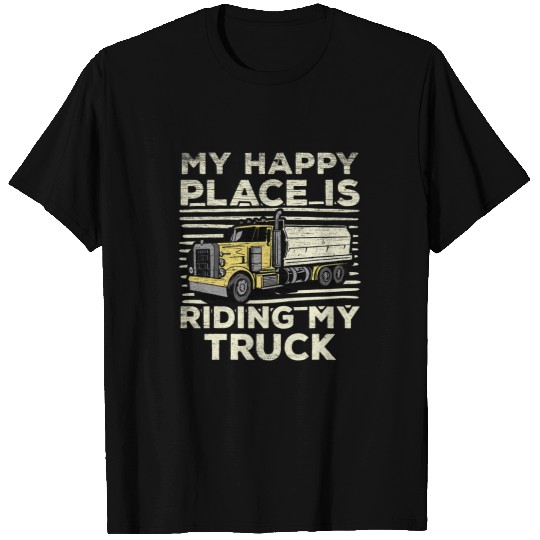 Truck Fun 18 Wheeler Tanker Truck Design for Semi Truck Driver 1 T-Shirts