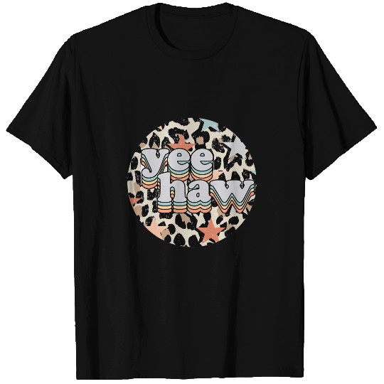 Horse Pet Western Leopard Yeehaw Cowgirl Cow Texas Rodeo Horse Girl T-Shirts